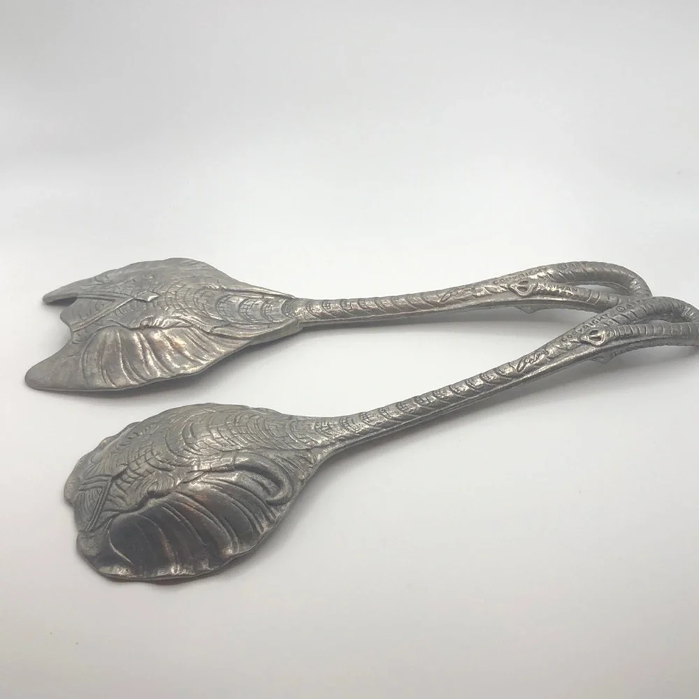 ARTHUR COURT ELEPHANT SALAD SERVER SET FORK SPOON